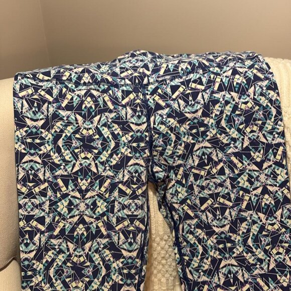 VSX Knockout By Victoria Secret Sport Leggings Womens Large Blue Green - Picture 2 of 6